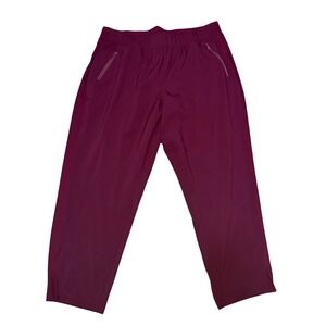 Livi Lane Bryant Burgundy Active Joggers Zipper Pockets Plus Size 18/20
